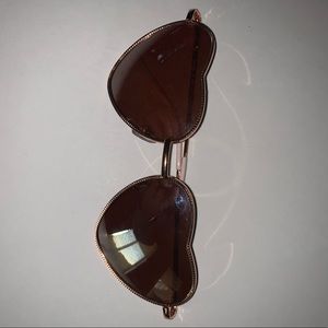 Rose gold heart sunglasses